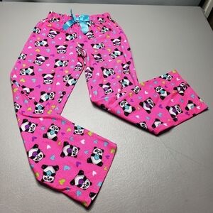 sleep on it girls size large 10-12 pink panda bear pajama pants